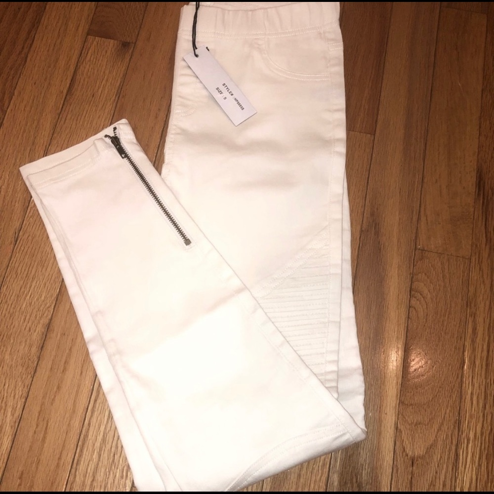 White Moto legging jeans